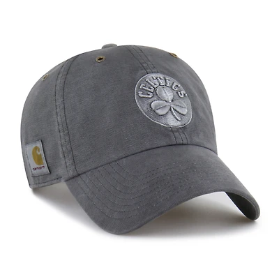 Men's Carhartt x '47  Charcoal Boston Celtics Clean Up Adjustable Hat