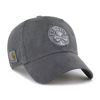 Men's Carhartt x '47  Charcoal Boston Celtics Clean Up Adjustable Hat