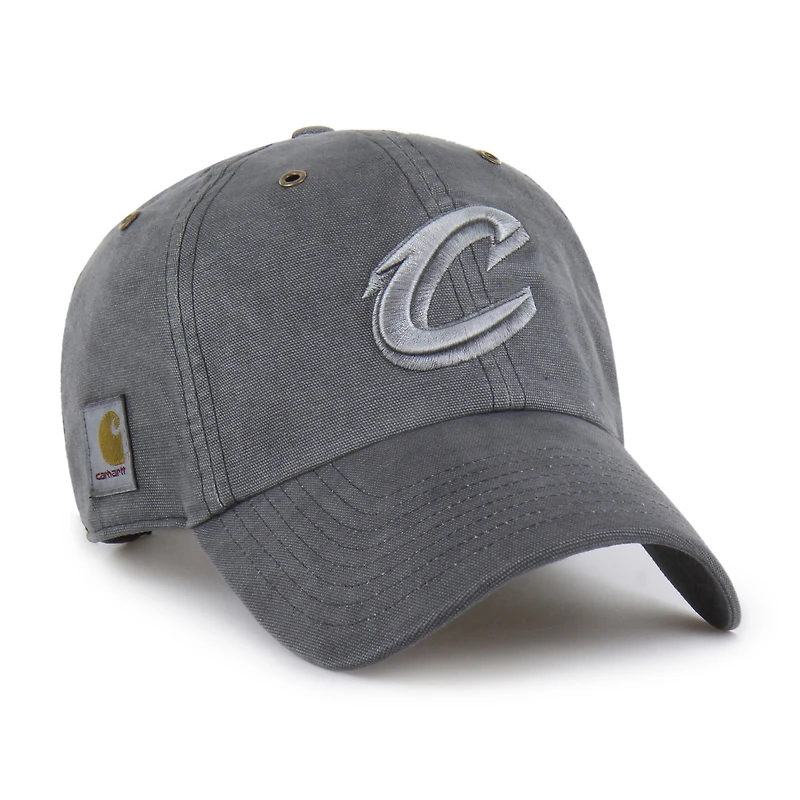 Men's Carhartt x '47  Charcoal Cleveland Cavaliers Clean Up Adjustable Hat