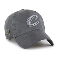 Men's Carhartt x '47  Charcoal Cleveland Cavaliers Clean Up Adjustable Hat