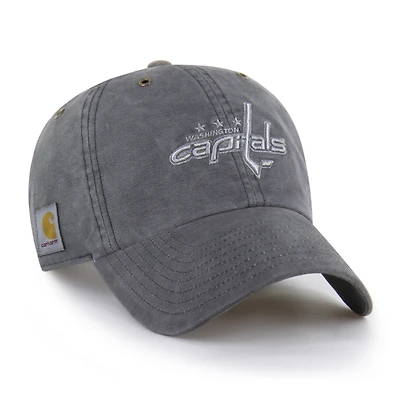 Men's Carhartt x '47  Charcoal Washington Capitals Clean Up Adjustable Hat
