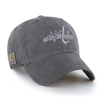 Men's Carhartt x '47  Charcoal Washington Capitals Clean Up Adjustable Hat