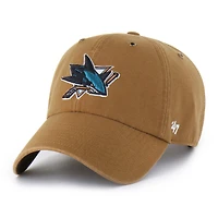 Men's Carhartt x '47  Brown San Jose Sharks Clean Up Adjustable Hat