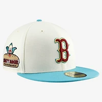 Men's New Era x Simpsons  White Boston Red Sox Local 59FIFTY Fitted Hat