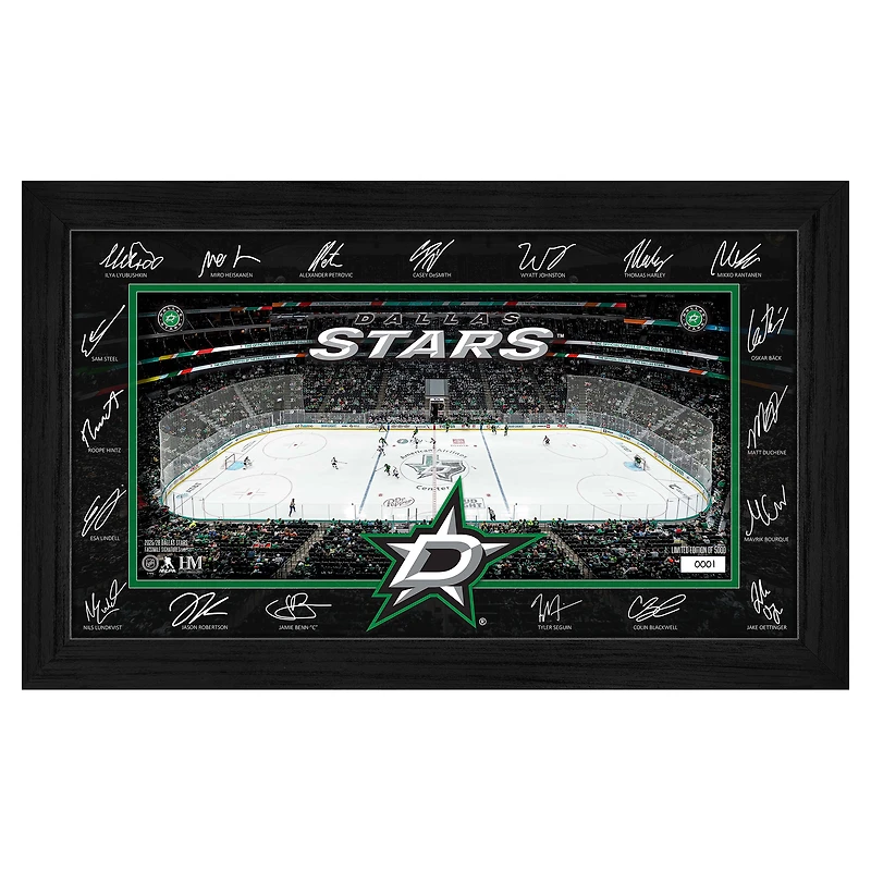 Highland Mint  Dallas Stars Limited Edition 2025 Facsimile Signature Rink Framed Photograph