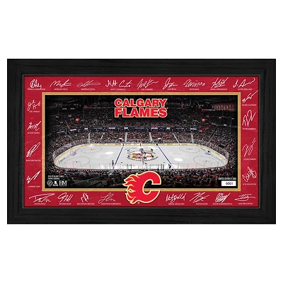 Highland Mint  Calgary Flames Limited Edition 2025 Facsimile Signature Rink Framed Photograph