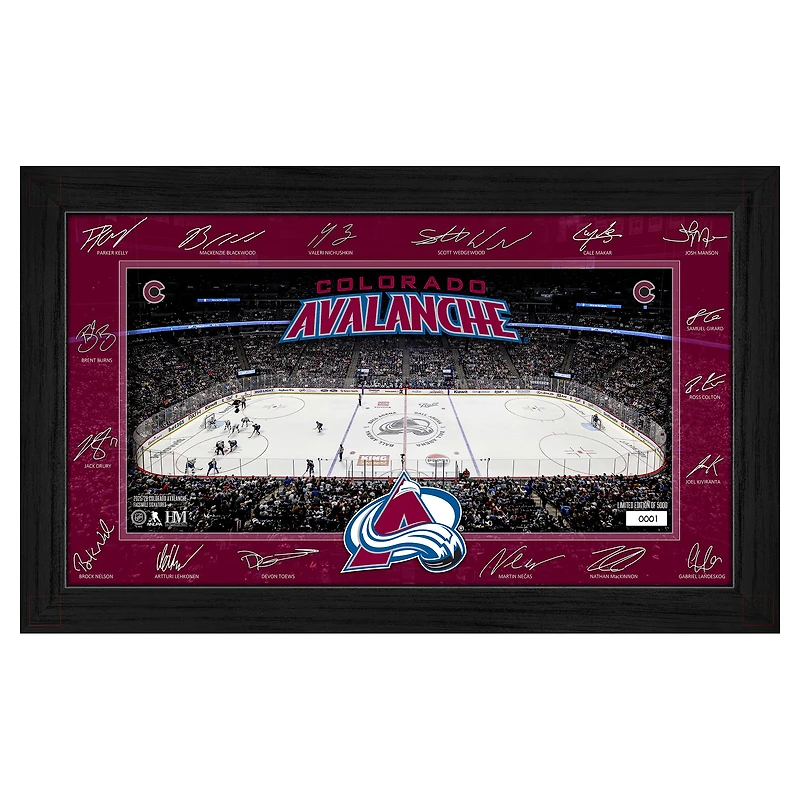 Highland Mint  Colorado Avalanche Limited Edition 2025 Facsimile Signature Rink Framed Photograph