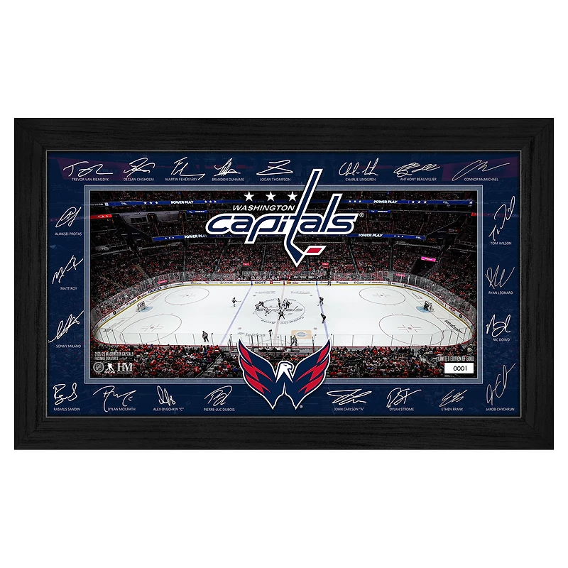 Highland Mint Washington Capitals Limited Edition 2025 Facsimile Signature Rink Framed Photograph