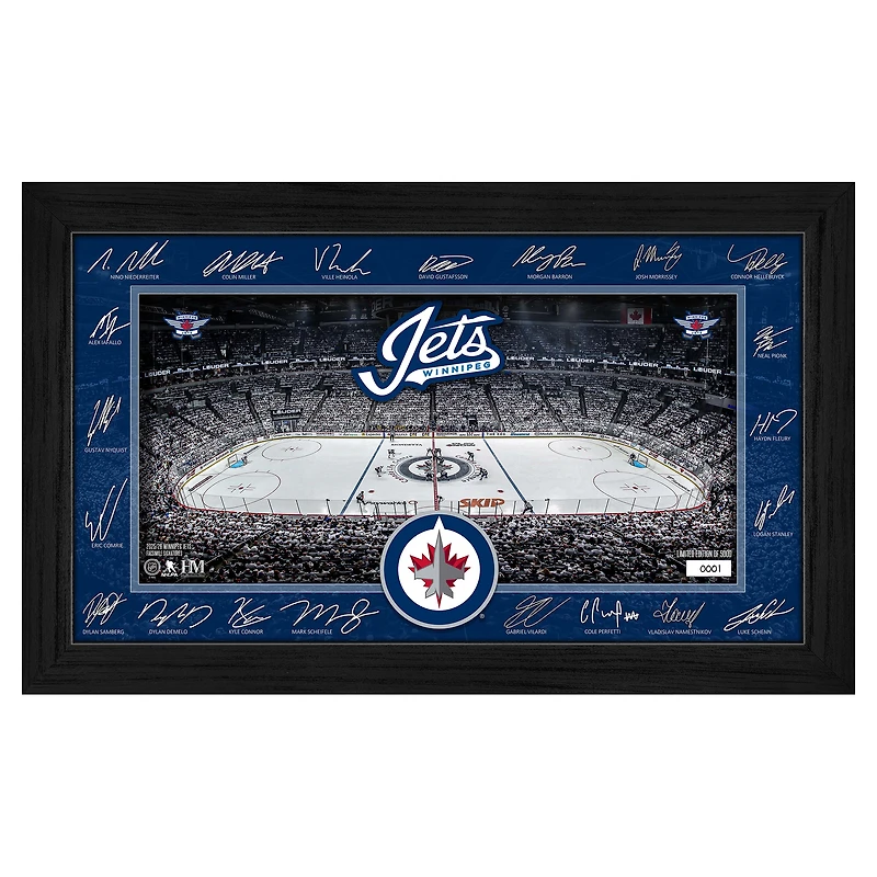 Highland Mint  Winnipeg Jets Limited Edition 2025 Facsimile Signature Rink Framed Photograph
