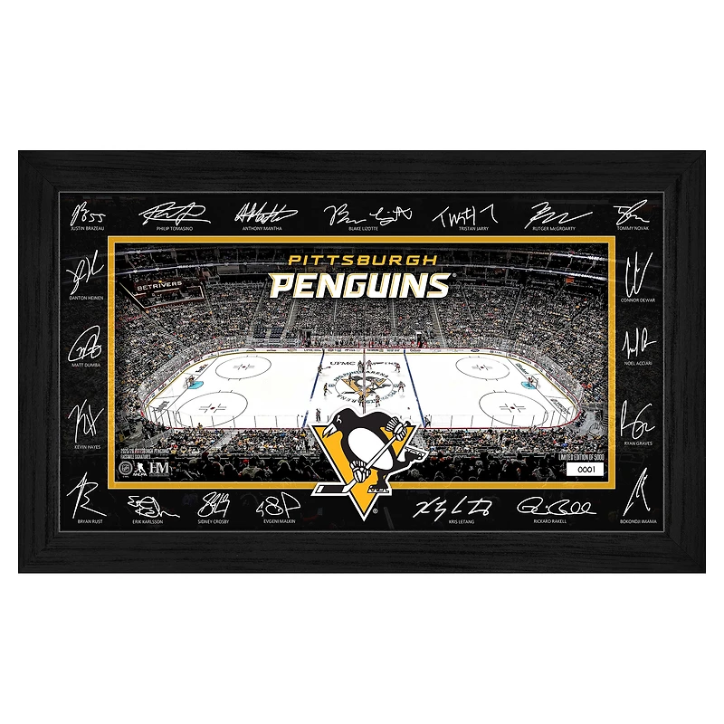 Highland Mint  Pittsburgh Penguins Limited Edition 2025 Facsimile Signature Rink Framed Photograph