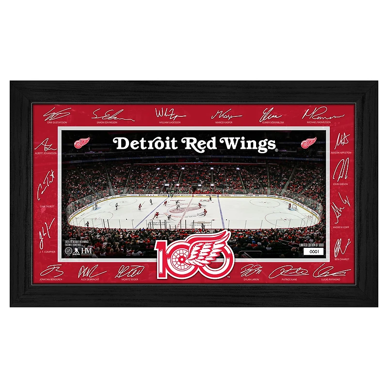 Highland Mint  Detroit Red Wings Limited Edition 2025 Facsimile Signature Rink Framed Photograph