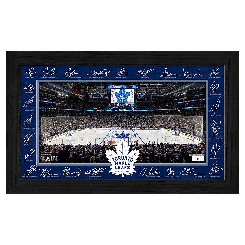 Highland Mint  Toronto Maple Leafs Limited Edition 2025 Facsimile Signature Rink Framed Photograph