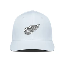 Men's Levelwear White Detroit Red Wings Rise Slate & Snow Structured Flex Hat
