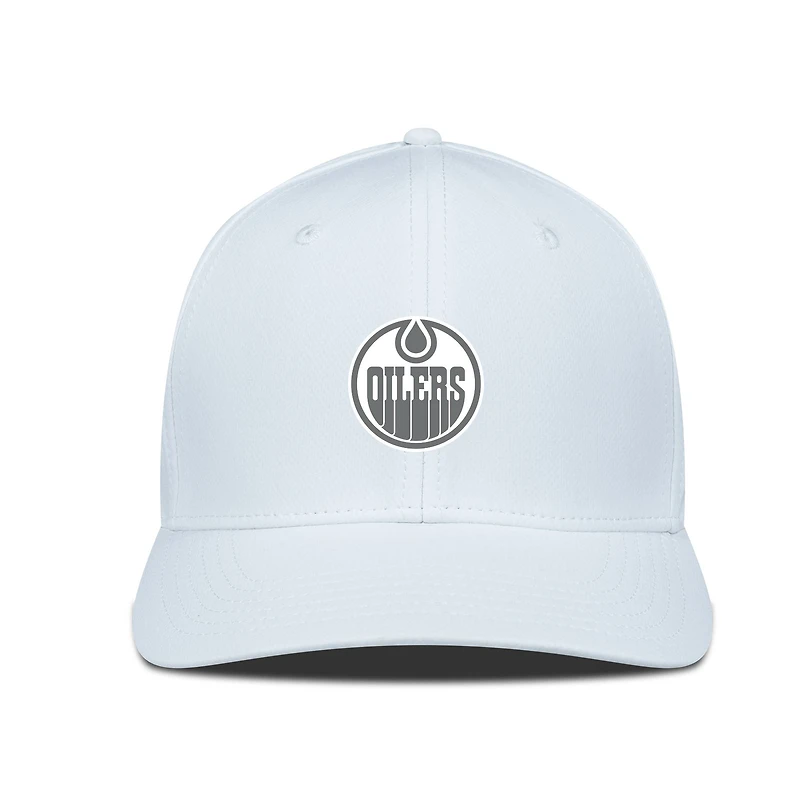 Men's Levelwear White Edmonton Oilers Rise Slate & Snow Structured Flex Hat