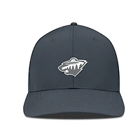 Men's Levelwear Charcoal Minnesota Wild Rise Slate & Snow Structured Flex Hat