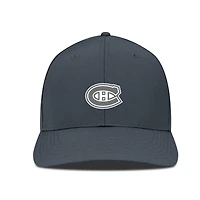 Men's Levelwear Charcoal Montreal Canadiens Rise Slate & Snow Structured Flex Hat