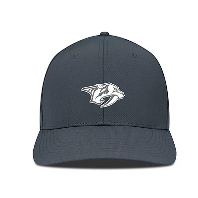 Men's Levelwear Charcoal Nashville Predators Rise Slate & Snow Structured Flex Hat