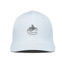 Men's Levelwear White Vancouver Canucks Rise Slate & Snow Structured Flex Hat