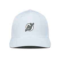Men's Levelwear White New Jersey Devils Rise Slate & Snow Structured Flex Hat