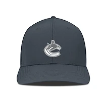Men's Levelwear Charcoal Vancouver Canucks Rise Slate & Snow Structured Flex Hat