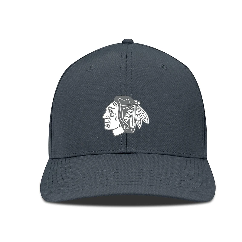 Men's Levelwear Charcoal Chicago Blackhawks Rise Slate & Snow Structured Flex Hat