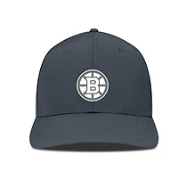 Men's Levelwear Charcoal Boston Bruins Rise Slate & Snow Structured Flex Hat