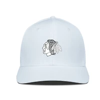 Men's Levelwear White Chicago Blackhawks Rise Slate & Snow Structured Flex Hat