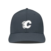Men's Levelwear Charcoal Calgary Flames Rise Slate & Snow Structured Flex Hat