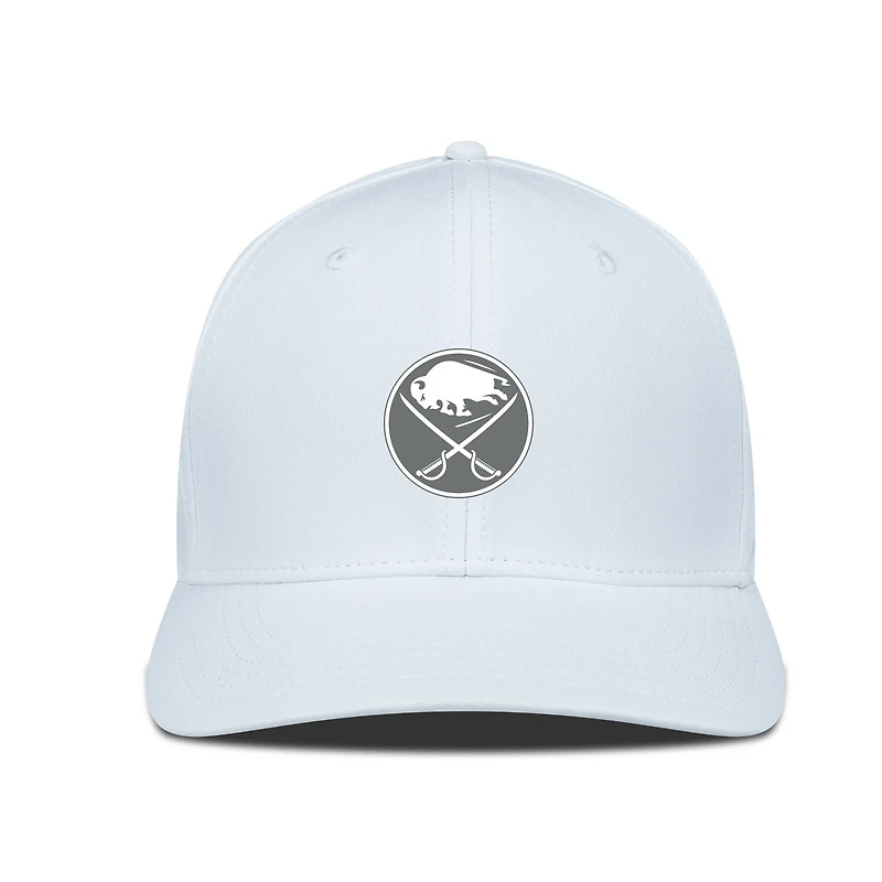 Men's Levelwear White Buffalo Sabres Rise Slate & Snow Structured Flex Hat
