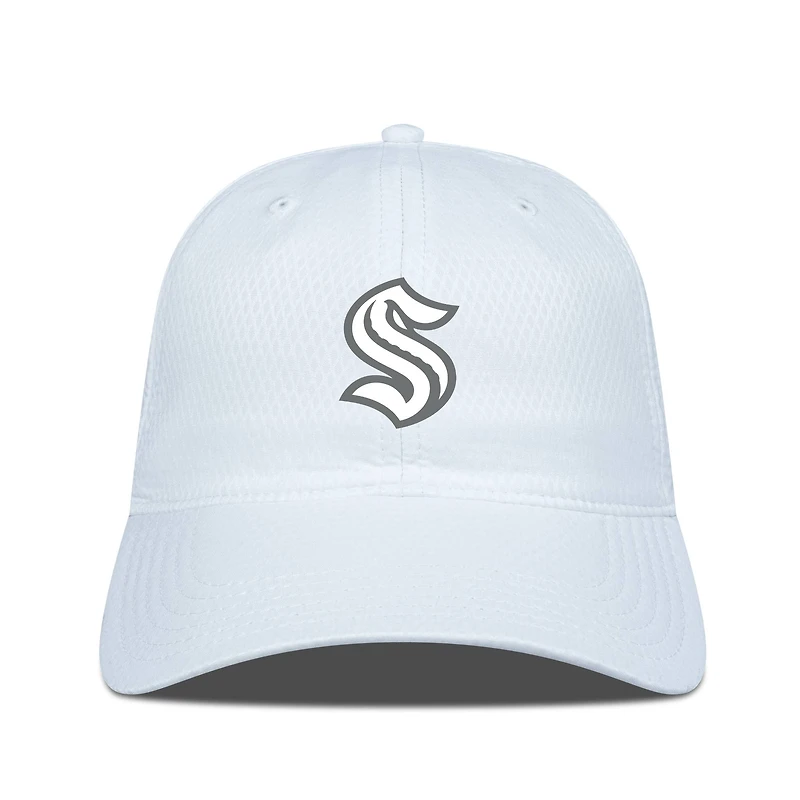 Men's Levelwear White Seattle Kraken Matrix Slate & Snow Unstructured Adjustable Hat