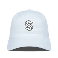 Men's Levelwear White Seattle Kraken Matrix Slate & Snow Unstructured Adjustable Hat