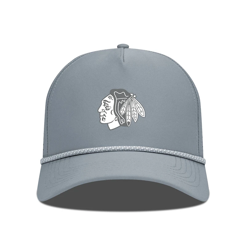 Men's Levelwear Gray Chicago Blackhawks Gordon Slate & Snow Rope Adjustable Hat