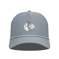 Men's Levelwear Gray Chicago Blackhawks Gordon Slate & Snow Rope Adjustable Hat