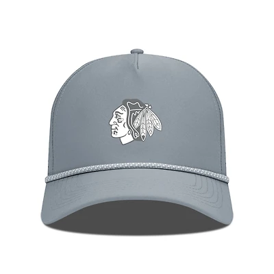 Men's Levelwear Gray Chicago Blackhawks Gordon Slate & Snow Rope Adjustable Hat