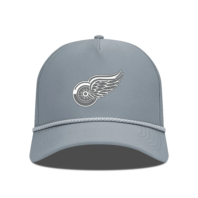 Men's Levelwear Gray Detroit Red Wings Gordon Slate & Snow Rope Adjustable Hat