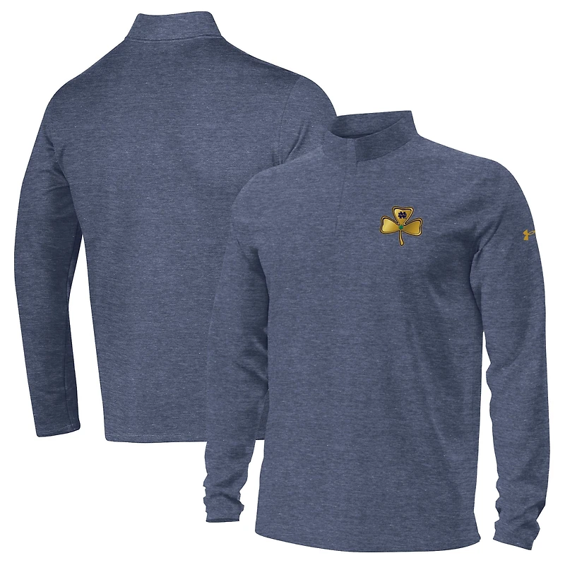 Men's Under Armour Navy Notre Dame Fighting Irish Shillelagh Motion Quarter-Zip Jacket