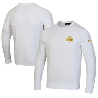 Men's Under Armour White Notre Dame Fighting Irish Shillelagh Rival Fleece Sweatshirt