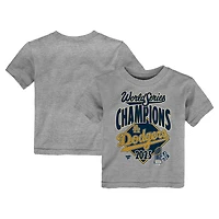 Toddler Fanatics  Heather Gray Los Angeles Dodgers 2025 World Series Champions Locker Room Replica T-Shirt