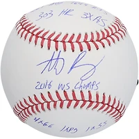 Anthony Rizzo Chicago Cubs Autographed Baseball with Multiple Inscriptions