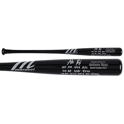 Anthony Rizzo New York Yankees Autographed Marucci Game Model Bat with Multiple Inscriptions