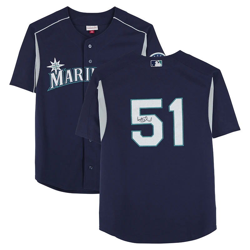 Ichiro Suzuki Seattle Mariners Autographed Navy Mitchell & Ness Batting Practice Jersey