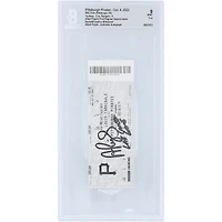 Albert Pujols St. Louis Cardinals Autographed Final Regular Season Game Beckett Fanatics Witnessed Authenticated Mint 9 Ticket from October 4, 2022 with "Last Career Game" Inscription