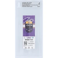 Jayden Daniels LSU Tigers Autographed 509 Total Yards, 8 Total Touchdown Game Beckett Fanatics Witnessed Authenticated Mint 9 Ticket from November 18, 2023