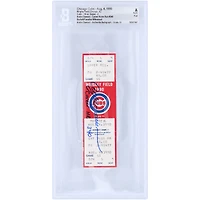 Andre Dawson Chicago Cubs Autographed Career HR 340 Beckett Fanatics Witnessed Authenticated Auto 10 Ticket from August 4, 1990 with "Career HR 340" Inscription