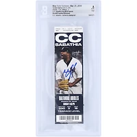 CC Sabathia New York Yankees Autographed Final MLB Season Beckett Fanatics Witnessed Authenticated Ticket from March 31, 2019