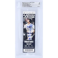CC Sabathia New York Yankees Autographed Career Win 247 Beckett Fanatics Witnessed Authenticated Ticket from April 19