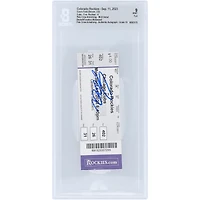 Pete Crow-Armstrong Chicago Cubs Autographed MLB Debut Beckett Fanatics Witnessed Authenticated 9/10 Ticket from September 11, 2023