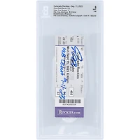 Pete Crow-Armstrong Chicago Cubs Autographed MLB Debut Beckett Fanatics Witnessed Authenticated 9/10 Ticket from September 11