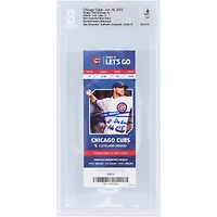 Kyle Schwarber Chicago Cubs Autographed MLB Debut Beckett Fanatics Witnessed Authenticated Auto 10 Ticket from June 16, 2015 with "MLB Debut 6/16/15" Inscription