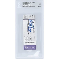 Pete Crow-Armstrong Chicago Cubs Autographed MLB Debut Beckett Fanatics Witnessed Authenticated Mint 9 Ticket from September 11, 2023